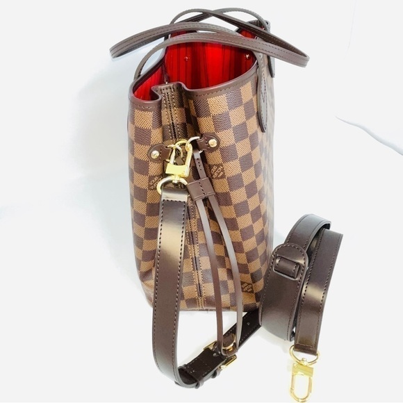 Darn Brown Leather Crossbody Replacement Strap for Damier Ebene Keepall 1 inches - Picture 5 of 7